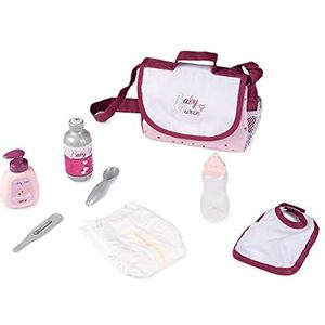 Smoby - Baby Nurse - Luiertas - Voor poppen en poppen - Inclusief matras en flessenhouder - 7 accessoires - 220363WEB