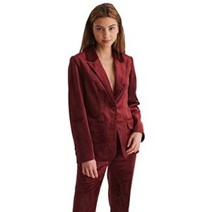 NA-KD Velvet Blazer dames, paars, 36, Paars.