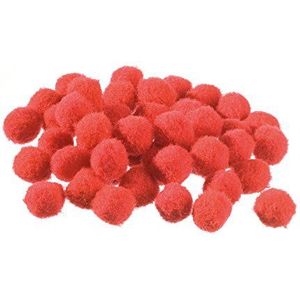 Efco Pompons, polyamide, rood, 15 mm, 45 stuks