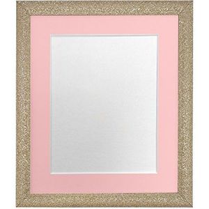 FRAMES BY POST Glitz fotolijst 45 x 30 cm met roze passe-partout, afbeeldingsformaat 35 x 20 cm, kunststofglas
