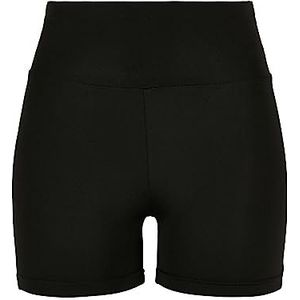 Urban Classics Vrouwen Recyled High Waist Cycle Hot Pants Yogabroek, zwart.