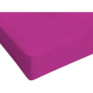 Max color Just Contempo Hoeslaken, tweepersoonsbed, 25 cm, fuchsia