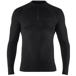 FALKE Functioneel shirt met lange mouwen voor heren, zwart en wit, vele andere kleuren, ademend, sportondergoed, warm, sneldrogend, voor zacht tot kou, zwart (3000)