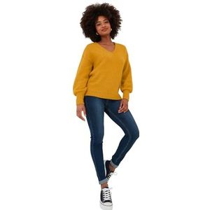 Joe Browns Simple Drop Sleeve V-hals Jumper Sweater Dames (1 stuk), Oker