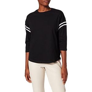 Urban Classics Dames Sleeve Gestreept L/S T-shirt, lange mouwen, voor dames, meerkleurig (zwart/wit 0050)