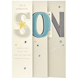 Verjaardagskaart voor zoon – verjaardagskaart voor hem – moderne kaart voor zoon