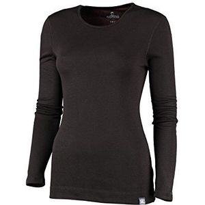Nomad Rough T-shirt voor dames, zwart.
