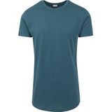 Urban Classics Slim Fit T-shirt voor heren, lang, effen, lange pasvorm, maten XS-5XL, Blauwgroen