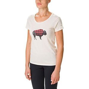 Columbia Outer Bounds T-shirt voor dames, korte mouwen, Chalk, Buffalo Check