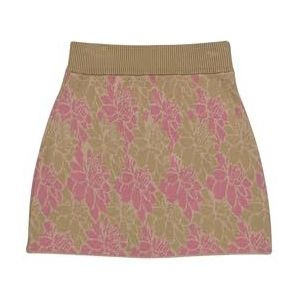 BALOU Gebreide minirok met bloemen voor dames, rok voor dames (100 stuks), Roze