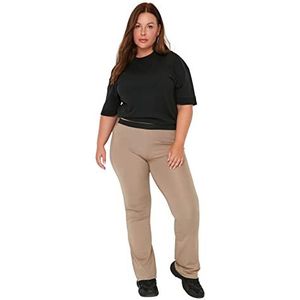 Trendyol Pantalon de survêtement pour femme taille normale, Couleur vison, XL