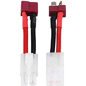 YUNIQUE France 1 stuk T-Plug Connector Opladen Adapter Tamiya Kabel voor RC Voertuigen en LiPo-batterij