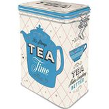Nostalgic-Art Tea - cadeau-idee voor de keuken, container met aromadeksel in vintage design, 1,3 l