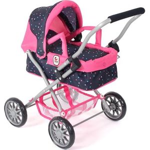 Bayer Chic 2000 Smarty poppenwagen, kleine poppenwagen voor kinderen vanaf 2 jaar, confetti, roze, 555-84