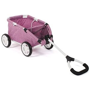 Bayer Chic 2000 - Skipper kinderwagen, kleine trolley voor pluche, poppen en speelgoed, jeans roze