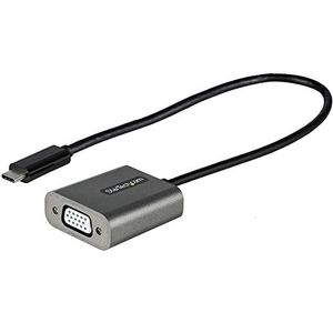 StarTech.com USB C naar VGA adapter - USB-C 1080p naar VGA dongle - USB-C (DP Alt Mode) converter naar VGA-schermen / schermen - Comp. Thunderbolt 3 - Geïntegreerde kabel 30 cm (CDP2VGAEC)