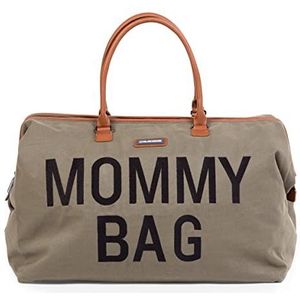 CHILDHOME, Mommy Bag, luiertas, moederschap, reistas, grote capaciteit, aankleedmat, verstelbare schouderriem, vakken, geïsoleerde tas, koffer, kaki