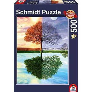 Schmidt Spiele 58223 Puzzel boom van de seizoenen, puzzel 500 stukjes