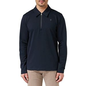 G-STAR RAW Polo Half Zip Lightweight Sweater Shirt Homme, Bleu (Santé D23170-d136-c742), XL