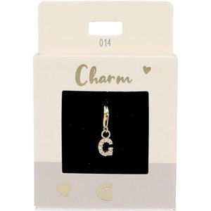 Depesche 11785-014 Charmes Express yourself - Pendentif pour colliers et bracelets, lettre G, plaqué or, comme petit cadeau