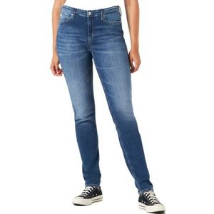 Calvin Klein Jeans Halfhoge broek, dames, denim, 26 W/34 l, dark denim