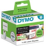 DYMO LW Authentieke multifunctionele etiketten, 32 mm x 57 mm, 6 rollen met 1000 etiketten, gemakkelijk te verwijderen (6.000 etiketten) voor LabelWriter etiketteerder