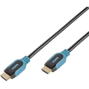 Vivanco PRO 14HDHD 25PB High Speed HDMI-kabel met Ethernet (ARC Audio Return Channel 2,5 m) blauw/zwart