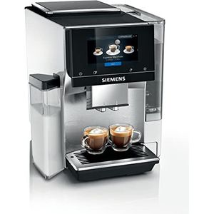 Siemens, volautomatische espressomachine, EQ.700, iSelect Display, coffeeWorld, geïntegreerde melkcontainer, Home Connect, roestvrij staal/wit, TQ705R03 integral