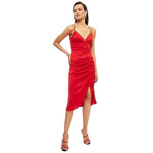 Trendyol Jurk - rood - midi-rood - maat 62, Rood