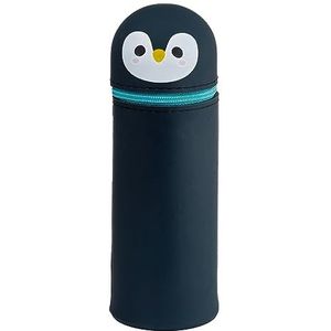 puckator Dolci Animals Penguino pennenetui van siliconen, veelkleurig, met tube, Meerkleurig, buisvormig