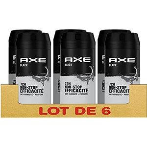 AXE Deodorant voor heren, anti-zweet, 72 uur tegen vocht, geur zwarte bessen en cederhout (6 x 200 ml)
