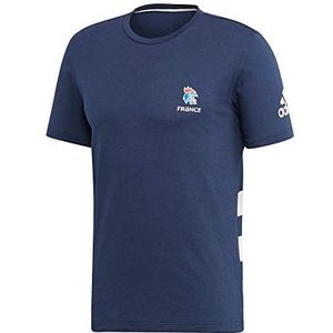 adidas French Federation T-shirt voor heren, Conavy/wit, maat S
