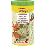 sera Goldy Nature 1 liter - Goudvisvoer voor gezonde groei en prachtige kleuren, visvoer voor de vijver, vlokkenvoer met hoge capaciteit en dus minder algen