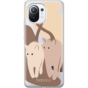 ERT GROUP beschermhoes voor Xiaomi MI 11, motief Babaco Cats 002, perfect aangepast aan de vorm van de mobiele telefoon, gedeeltelijk transparant