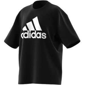 adidas W Bl Bf Tee T-shirt dames, Zwart/Wit