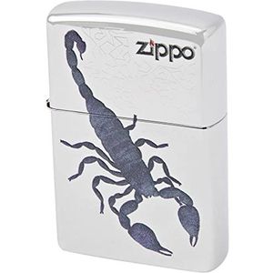 Zippo 60000357 Scorpion aansteker messing High Polish verchroomd 3,5 x 1 x 5,5 cm