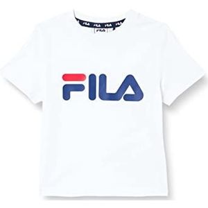 Fila Baia Mare Classic Logo T-Shirt, Unisex, Bright White, 86-92, Helder Wit