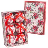 BigBuy Christmas Lot de 6 boules de Noël en papier polyfoam multicolore 7,5 x 7,5 x 7,5 cm