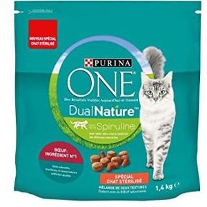 PURINA ONE Rundvlees droogvoer voor gesteriliseerde katten, 1,4 kg zak