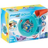 Playmobil 1.2.3 Aqua - Waterwervelrad met babyhaai 70636