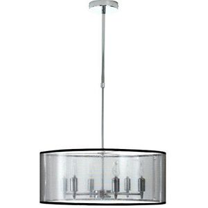 Wink Design Elizabeth kroonluchter, 6 lampen, E14, 40 W, grijs
