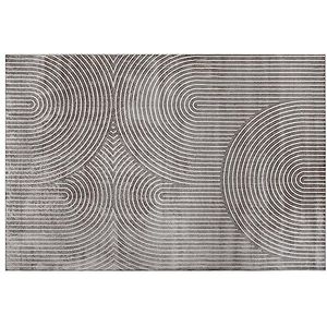 Douceur d'Intérieur, Rechthoekig tapijt (140 x 200 cm) Geode Grijs, Viscose Reliëf