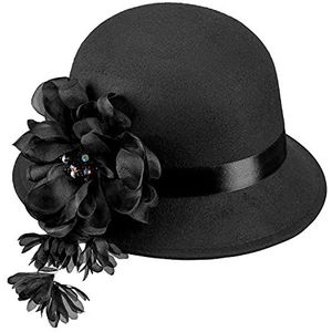 Widmann Charleston 68561 - jaren 20 hoed wol look - hoofddeksel themafeest carnaval
