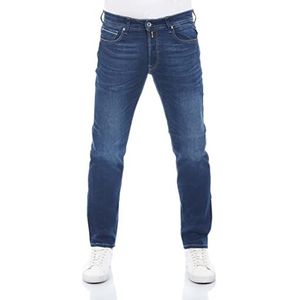 REPLAY Grover Straight-Fit Stretch Cotton Jeans voor heren, blauw (7 Dark Blue)