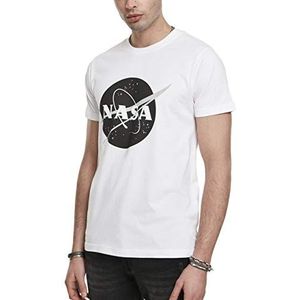 Mister Tee Nasa Black-and-White Insignia T-shirt voor heren, wit (White 00220)