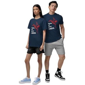Republic of California Unisex URCTS012-XL-NA Cupido-M-A-Pousse-I-Swear-T-shirt, marineblauw, XL, marineblauw, XL, Marine., XL