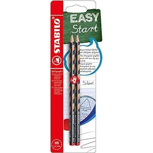 STABILO EASYgraph S Metallic HB potlood voor rechtshandigen, grafiet, 2 stuks