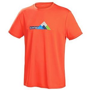 Black Crevice Functioneel T-shirt voor heren I T-shirts in verschillende kleuren en maten I gym heren bedrukt I sportshirt heren I fitness heren ademend, Oranje2