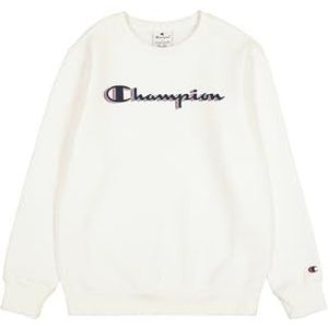 Champion Legacy Boy-Big Logo Sweatshirt pour enfant, Blanc (W001), 11-12 ans