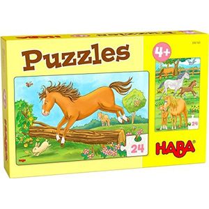 Pferde puzzels (kinderpuzzel): 2 spannende motieven met je 24 puzzelstukjes